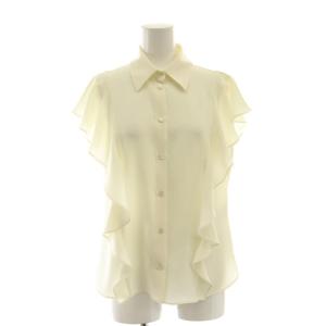 PRIME GGT BD RUFFLE TOP ブラウス シャツ S アイボリー