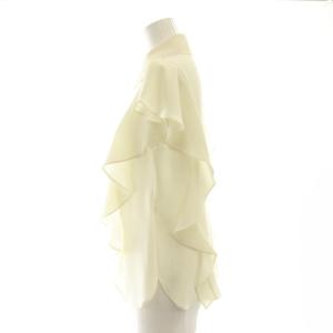 PRIME GGT BD RUFFLE TOP ブラウス シャツ S アイボリー（2025/02/22