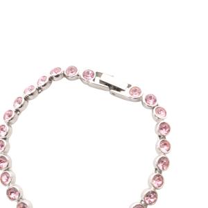 SWAROVSKI tennis ブレスレット シルバー ピンク /SR32
