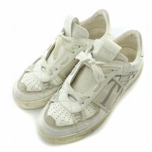 VALENTINO VLTN ローカットスニーカー シューズ レザー ロゴ 42 白 ホワイト TUC58Y0
