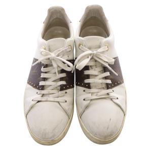 LOUIS VUITTON フロントローライン モノグラム スニーカー 42 ホワイト ブラウン M50280