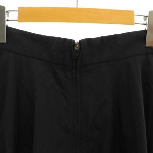 ATON HAND DYE NYLON フレアスカート 02 黒 /MI OS