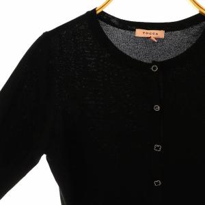 TOCCA CANDY CLOVER KNIT カーディガン ニット 長袖 クルーネック SX 黒 ブラック /KO