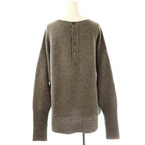 L'Appartement THERMAL KNIT ニット カットソー ウール カシミヤ混 グレー
