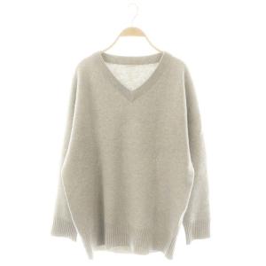 Middle Gauze ニット セーター 長袖 カシミヤ混 グレー /ES OS