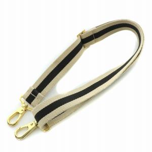 L'Appartement ショルダーストラップ ボーダー F ベージュ 黒 ブラック