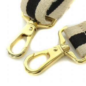 L'Appartement ショルダーストラップ ボーダー F ベージュ 黒 ブラック