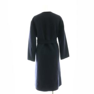 Theory Luxe New Divide Collarless Coat ノーカラーコート ウール カシミヤ混 ベルト付き