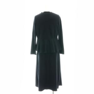 ESTNATION ニット ペプラムジャケット ワンピース 2点セット 38 紺 ネイビー /YQ OS