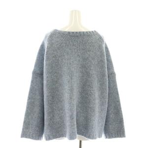 23区 23AW ベビーアルパカ クロップド ニット セーター 長袖 38 サックスブルー