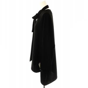 ENFOLD アシンメトリープルオーバーブラウス 長袖 プルオーバー リボン付き 36 黒 ブラック