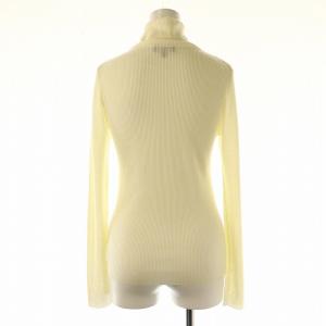 Theory 24AW Regal Wool Leenda LS R リブニット カットソー タートルネック 長袖 S アイボリー