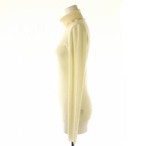 Theory 24AW Regal Wool Leenda LS R リブニット カットソー タートルネック 長袖 S アイボリー
