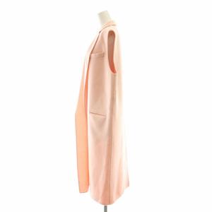 Emilio Pucci ロングベスト コート ノースリーブ バージンウール 38 ピンク
