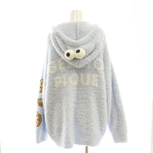 gelato pique 24AW クッキーモンスター パーカ&ショートパンツ セッット フロントジップ イージー ジョガー ナイトウェア F 青 ブルー