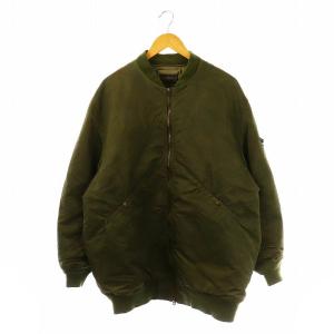 L2-B Long Blouson ブルゾン ドロップショルダー フルジップ M カーキ 緑 グリーン