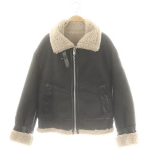 23AW シングルボンバージャケット ジップアップ 0 ブラック グレージュ /DO OS