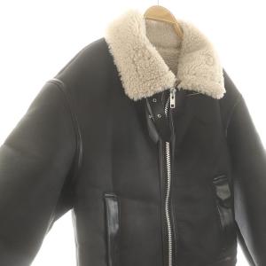 FRAY I.D 23AW シングルボンバージャケット ジップアップ 0 ブラック グレージュ /DO OS