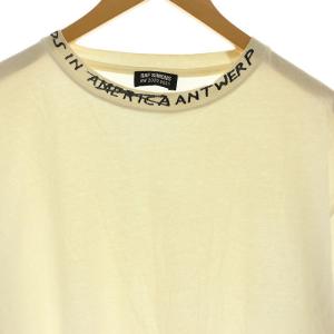 RAF SIMONS 20AW KIDS IN AMERICA S/S T-shirt ネックロゴプリント クルーネック カットソー 半袖 M 白