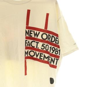 RAF SIMONS 18SS 権力の美学プリントTシャツ カットソー 半袖 プルオーバー コットン L アイボリー