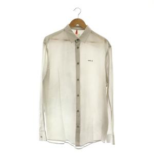 KUBLER SHIRT シャツ 長袖 汚れ加工 刺繍 M グレー /KO OS