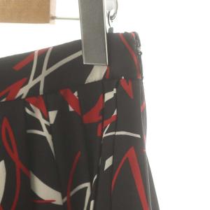 Diagram GRACE CONTINENTAL 23AW アートプリントプリーツスカート ロング 38 ブラック マルチカラー