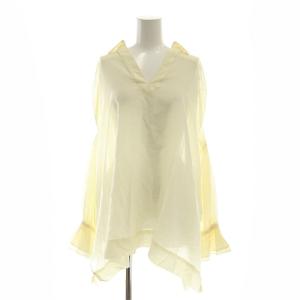 23SS オーバーサイズカフタントップ スキッパーシャツ ブラウス 36 黄 イエロー /KO OS