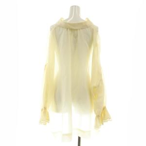 23SS オーバーサイズカフタントップ スキッパーシャツ ブラウス 36 黄 