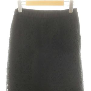 Diagram GRACE CONTINENTAL 23SS クロシェレースロングスカート マキシ丈 コットン 36 黒 ブラック