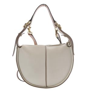 TOD'S タイムレス ハーフムーン ハンドバッグ 2way ホワイト