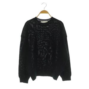 24SS GENTLEMAN KNIT ニット セーター 長袖 クルーネック ブラック