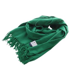 カシミヤ 大判ストール マフラー フリンジ 緑 グリーン /SR28