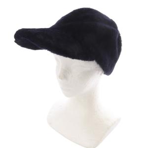 ムートンキャップ 帽子 紺 ネイビー /SR31