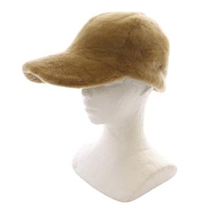 ムートンキャップ 帽子 57-60cm 茶色 ブラウン /SR29