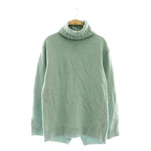 JADE タートルネックニット セーター 長袖 カシミヤ混 ミントグリーン /HK OS