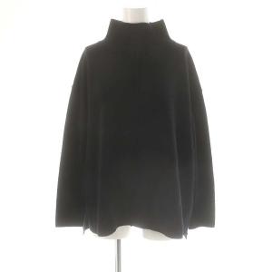 リラクシールーズニット セーター ハイネック ウール 36 ブラック /DO OS