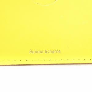 Hender Scheme フォルデッドカードケース 名刺入れ レザー 黄 イエロー /AN16 SH OF