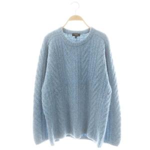 SIERRA RAVI C アルパカセーター ニット M ライトブルー /DO OS SH