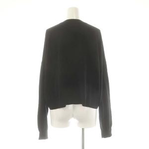 ENFOLD BOXカーデ カーディガン 長袖 クルーネック シルクコットン 38 黒 ブラック