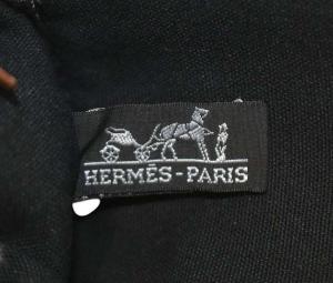 HERMES フールトゥPM トートバッグ ハンドバッグ キャンバス ブラック /YO7 SH OH
