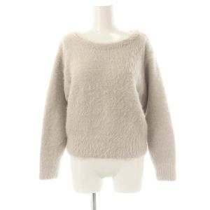 23AW フェザーゆるプルオーバー ニット セーター 長袖 2 グレージュ /KO OS SH