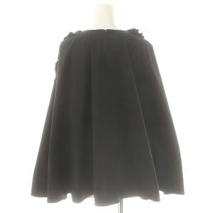 yori 22SS ケープフリルブラウス ドルマンスリーブ 長袖 プルオーバー コットン 38 黒 /NR OS