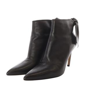 ショートブーツ バックリボン 37.5D ブラック