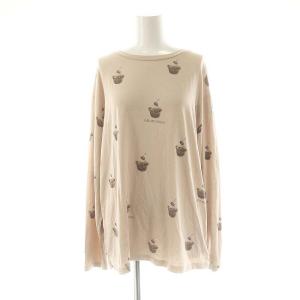 gelato pique 23AW セットアップ ケーキ柄 ルームウェア カットソー イージーパンツ 部屋着 パジャマ F ブラウン