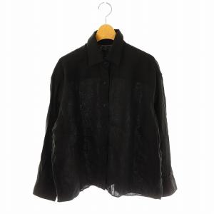 24SS Linen シャツ 長袖 麻 リネン ブラック
