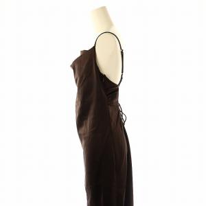 FRAY I.D 24SS ドレープキャミワンピース 0 茶 /MI OS SH