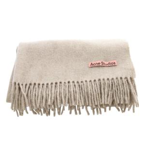 Acne Studios フリンジウールスカーフ オーバーサイズ マフラー べージュ CA0102 /SR19
