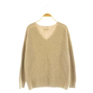 Loungedress GALLARDAGALANTE カシミヤ100畦Vネックニット セーター 長袖 F モカ /HK OS SH