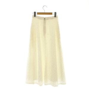 CELFORD 24SS フラッフィーフレアスカート ロング 36 オフホワイト /MI OS