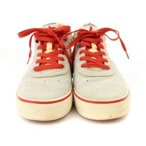 HYSTERIC GLAMOUR スニーカー シューズ チャッカ ロゴ 総柄 6 グレー 赤